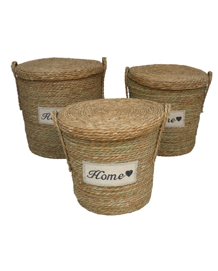 SET 3 PONGOTODOS C/ TAPA NATURA 45X45X46 CM