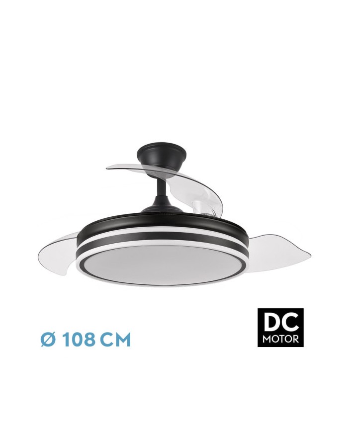 VENTILADOR BAYOMO 72W 6120LM NEGRO 3 ASPAS DESP. 3 2/47X49/108D.3 COLOR.MOTOR...