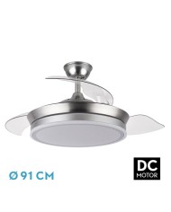 VENTILADOR DC BAYOMO NEGRO 72W 6120LM 91D 3ASP.DES PLEGABLES 3000-4000-6000K...