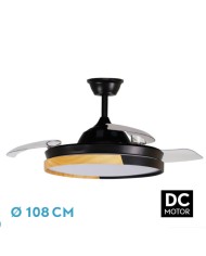 VENTILADOR DC IBE 59W 6980LM NIQUEL 3 ASP.DESP. 10 7D 3000-4000-6000K REMOTO,...