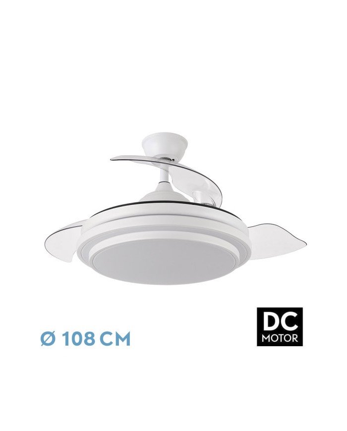 VENTILADOR DC IBE 59W 6980LM BLANCO 3 ASP.DESP. 10 7D 3000-4000-6000K REMOTO,...
