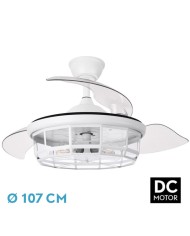 VENTILADOR DC TORNADO NEGRO 5XE27 107D 3ASPAS DESP LEGABLES 6VELOCIDADES...