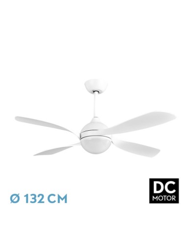 VENTILADOR DC LIVORNO 30W 3250LM BLANCO/HAYA 132D 4ASPAS 3000K,4500K,6000K,...