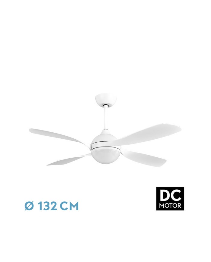 VENTILADOR DC LIVORNO 30W 3250LM BLANCO/HAYA 132D 4ASPAS 3000K,4500K,6000K,...