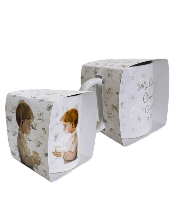 TAZA NIÑO COMUNIÓN CÁLIZ EN CAJA PERSONALIZADA