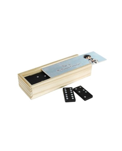 DOMINÓ CON PEG. NIÑO COMUNIÓN AZUL