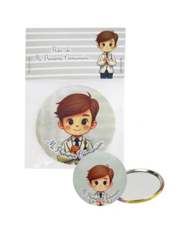 PACK ESPEJO NIÑO FONDO VERDE RAYAS