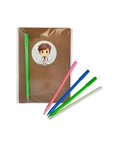 LIBRETA NIÑO COMUNIÓN VERDE Y BOLI SURTIDO