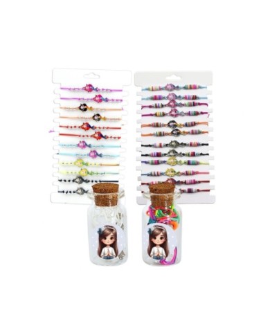 FRASCO NIÑA AZUL CON PULSERA SURTIDA