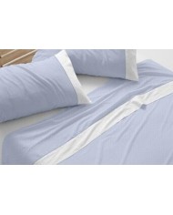 Juego de sábanas, 238 color Azul Cama de 135 cm - Claro de luna