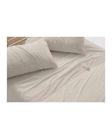 Juego de sábanas, 047 color Arena Cama de 150 a 160 cm - Nature