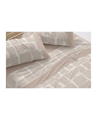 Juego de sábanas de algodón, 630 color Arcilla Cama de 200 cm - Claro de luna cotton