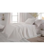 Colcha verano jacquard, 162 color Blanco Cama de 105 cm - Colchas