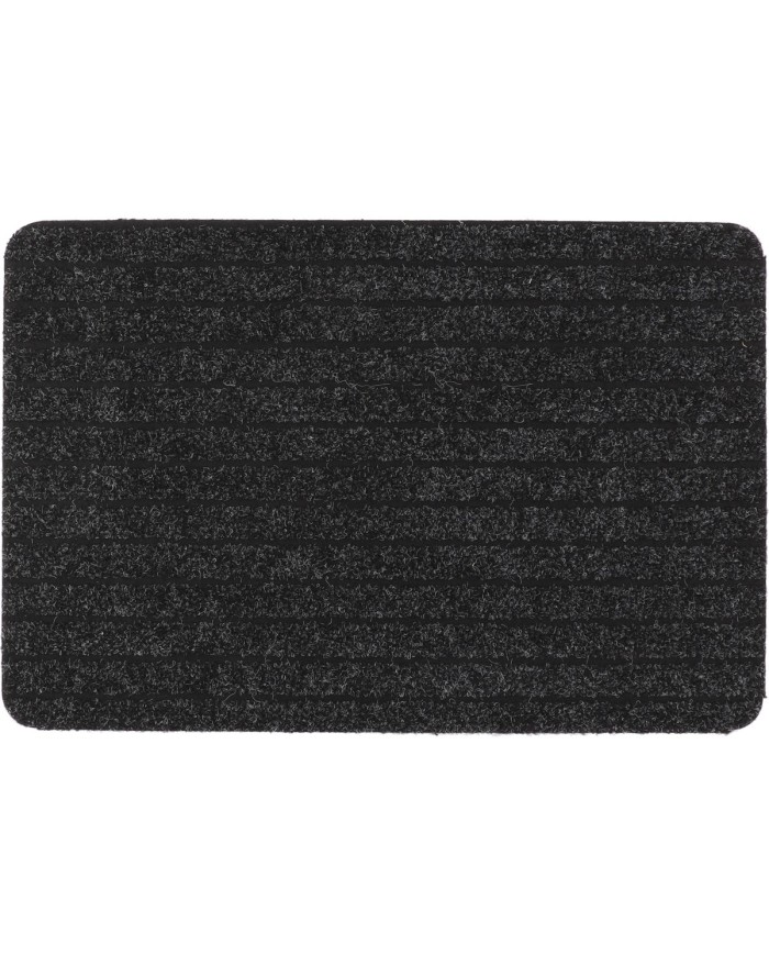 FELPUDO CHLOE 40X60CM POLIPROPILENO/LATEX - GRIS/NEGRO