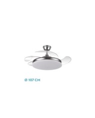 VENTILADOR DC CERRATO CUERO 72W 3ASPAS DESPLEGABLE S 107D 7200LM 6VEL...