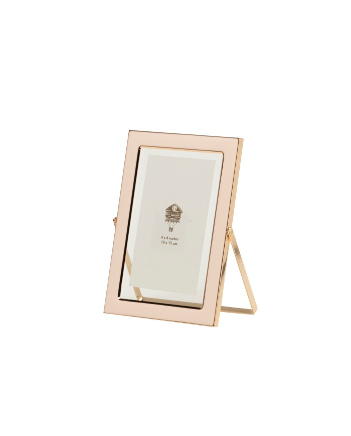 PORTAFOTOS METAL ROSA 10x15 CM