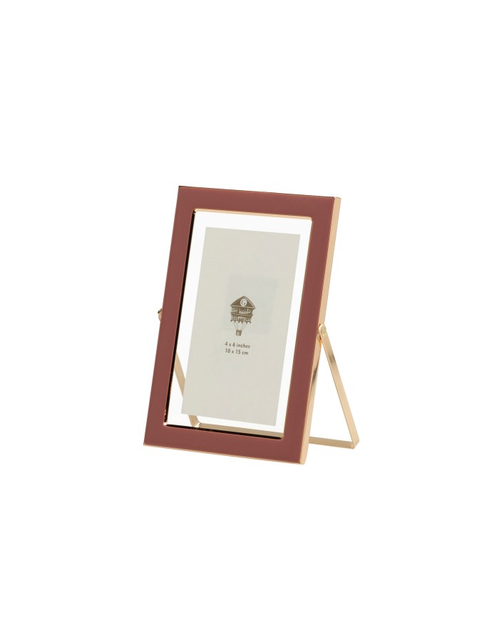 PORTAFOTOS METAL ROSA 10x15 CM