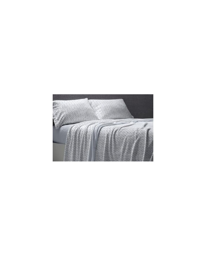 Juego de sábanas Coralina 988 color Azul Cama de 150 cm - Coralina Burrito Blanco