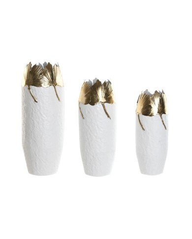 JARRON SET 3 METAL 21X21X55 BLANCO