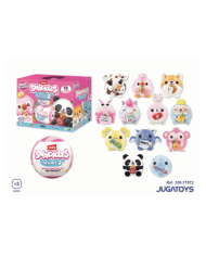 Bola sorpresa Snackles con peluche y su snack favorito - Expositor 15 piezas