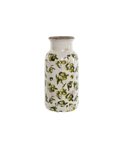 JARRON GRES 15X15X31,5 OLIVAS VERDE