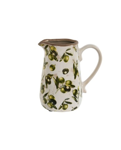 JARRA GRES 17X12X18,5 OLIVAS VERDE