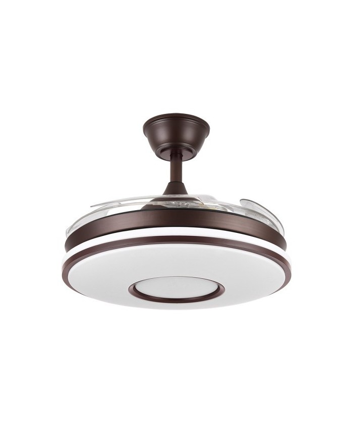 VENTILADOR DC DANI 59W 6980LM MARRON 4 ASPAS DESP. 107D 3000-4000-6000K