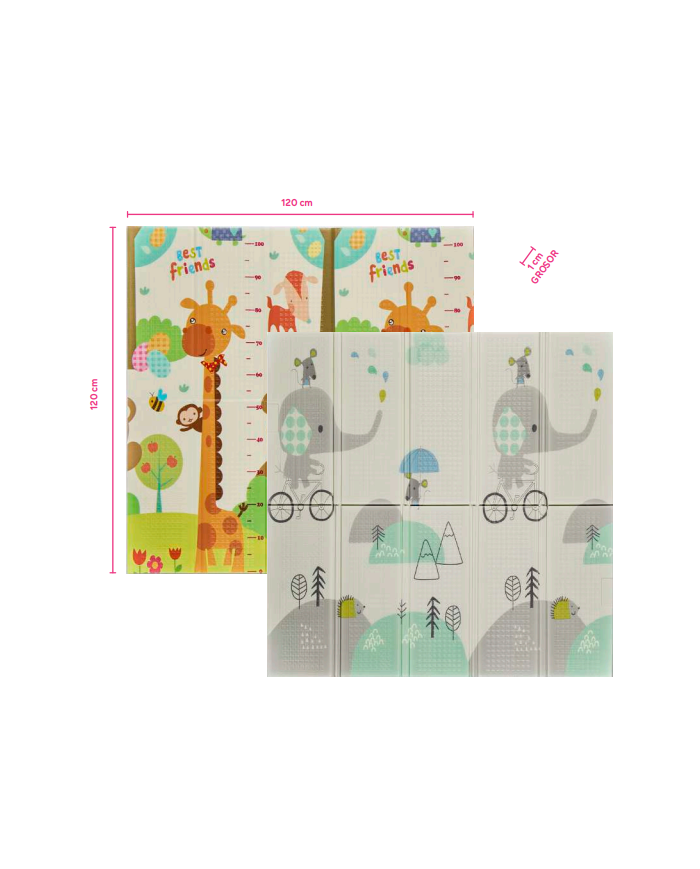 Alfombra de juegos trendy 120x120x1 Elefante