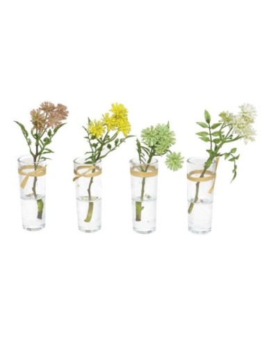 FLORERO SIMIL AGUA FLORECILLAS 22 CM (S)