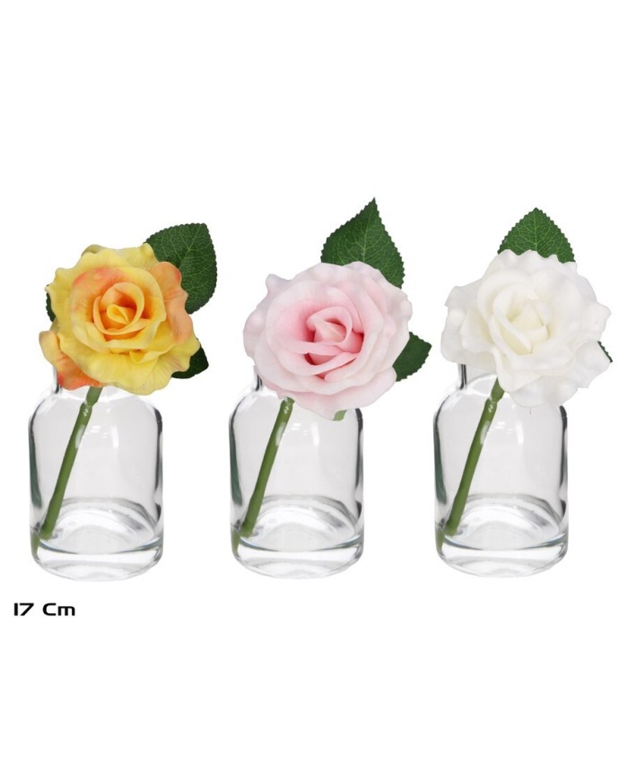 FLORERO SIMIL AGUA ROSA - 17 CM (S)