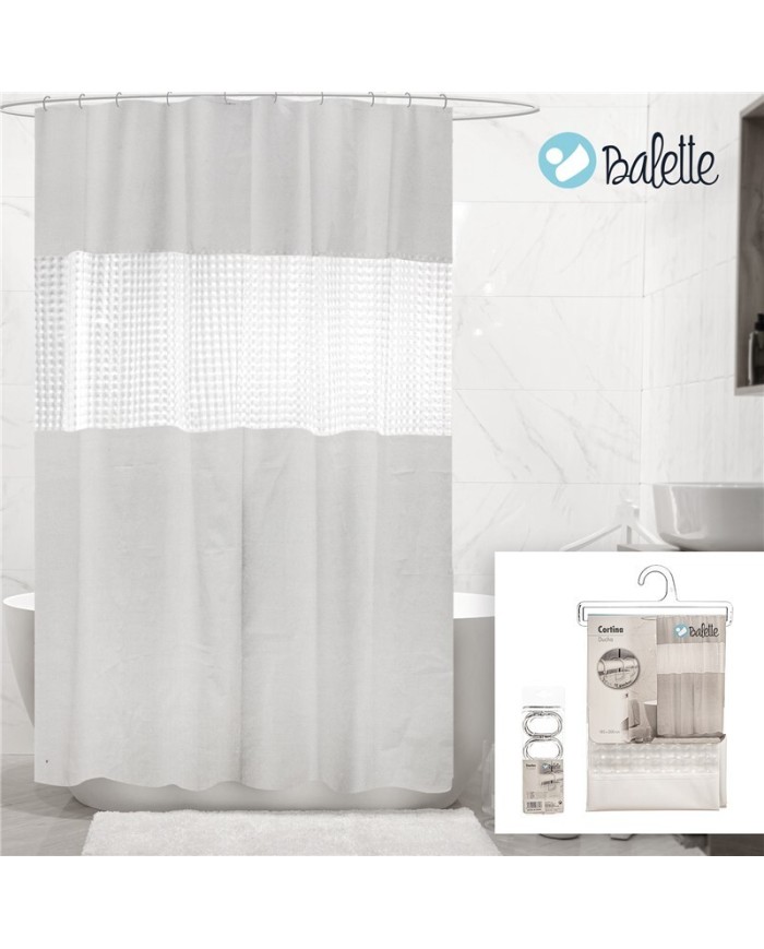 CORTINA BAÑO EVA BLANCA 180x200 cm