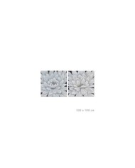 CUADRO OLEO FLORES ROSAS 80x80 cm SURT/2