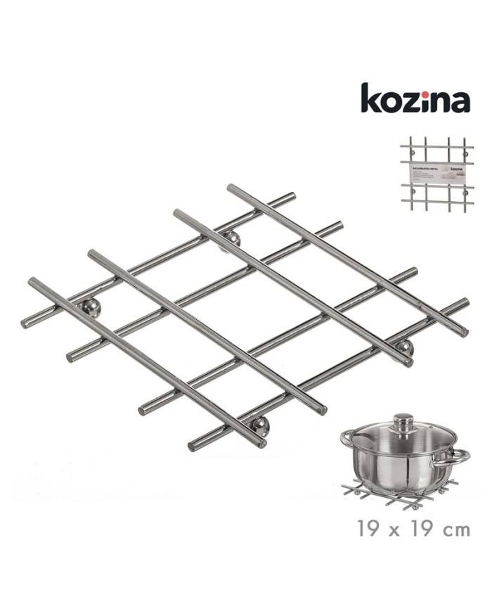 SALVAMANTEL METAL CUADRADO 19 cm