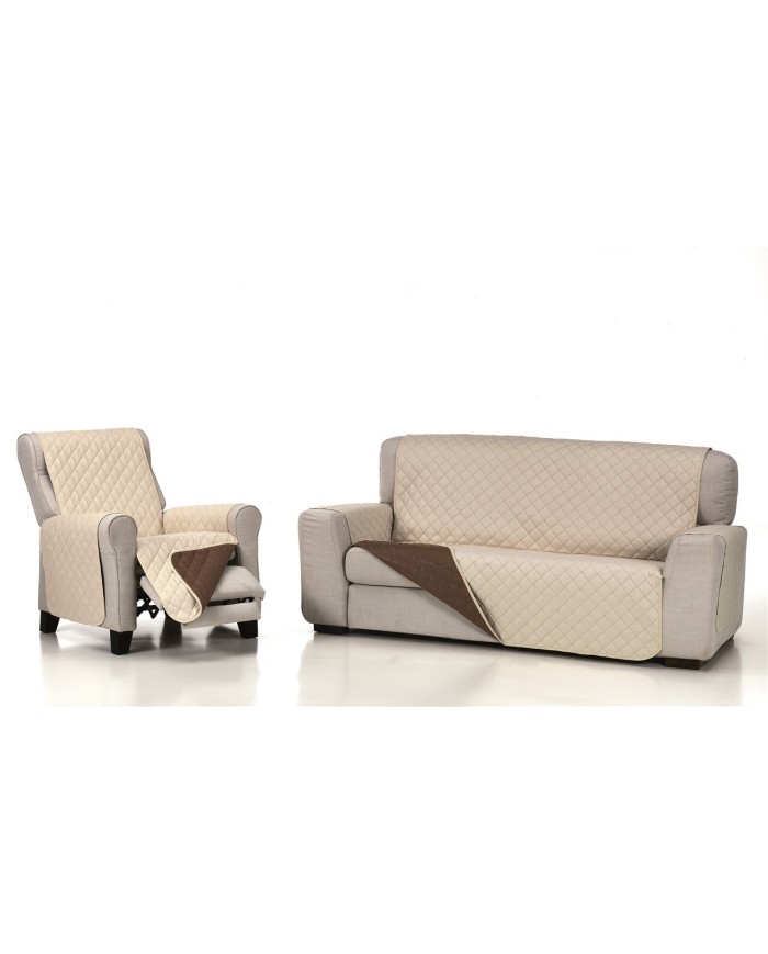 CubreSofa con Bolsillos Chocolate 2 Plaza