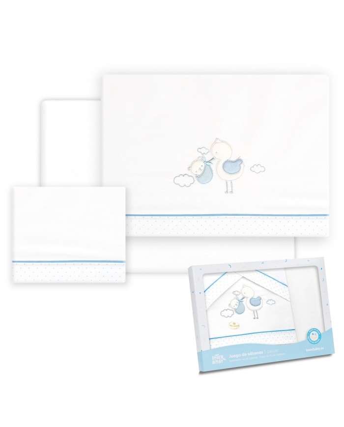 TRIPTICO COCHE CIGUEÑA OSO BCO/AZUL