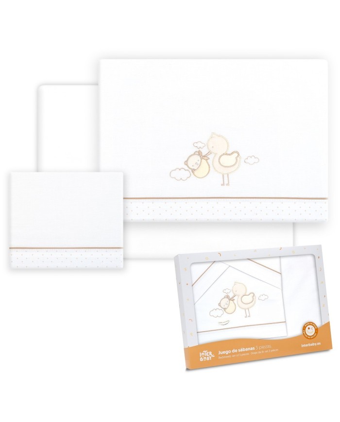 TRIPTICO COCHE CIGUEÑA OSO BCO/BEIG