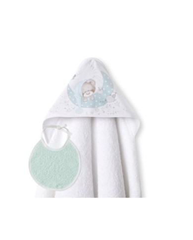 CAPA DE BAÑO 1 X 1 MT MOD BEAR SLEEPING BCO/VERDE