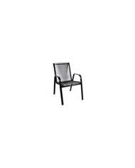 SILLA TERRAZA NEGRA 54X68X90CM