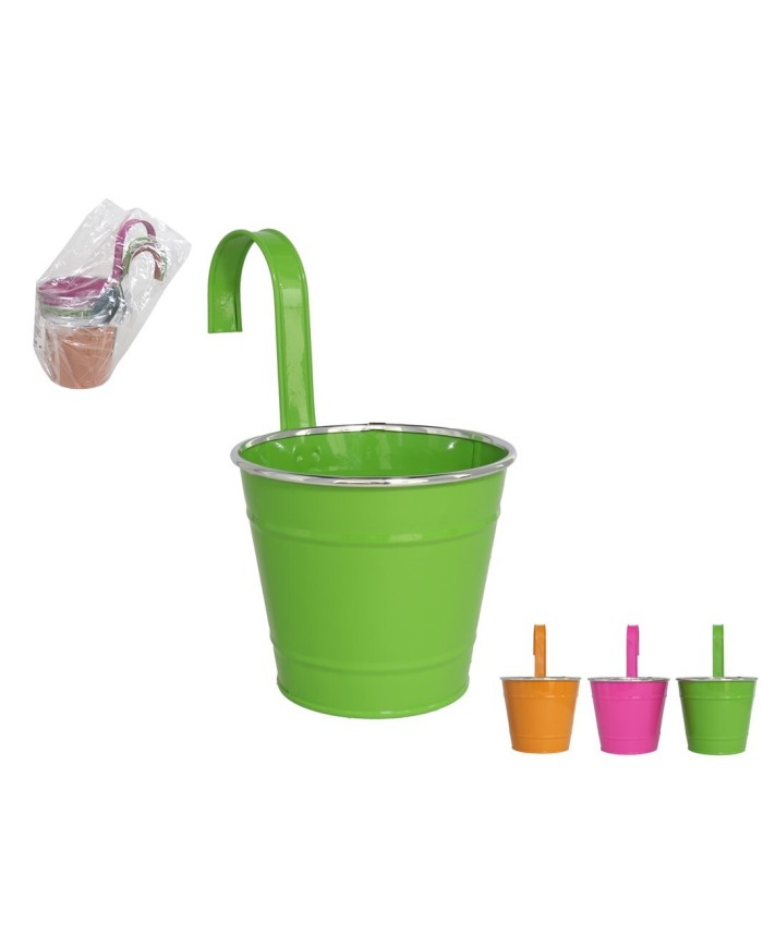 MACETERO ZINCADO COLGAR 14X12X10CM 1.3LT