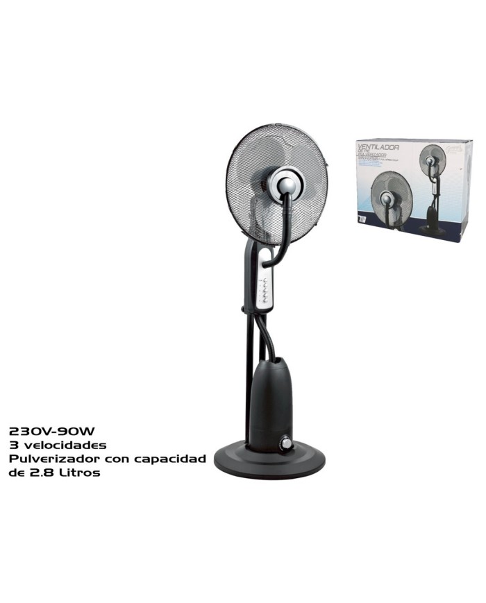 VENTILADOR PIE PULVERIZADOR 40CM 90W 2.8