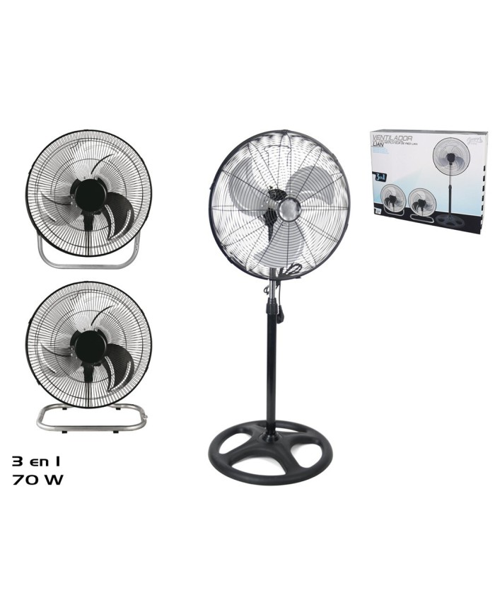 VENTILADOR DE PIE LIAN 45CM 70W 3 EN 1