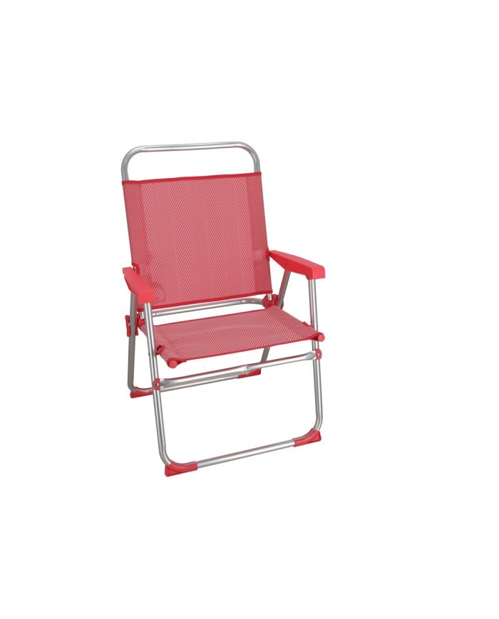 SILLA PLEGABLE ROJO NARANJA 90X56X51CM