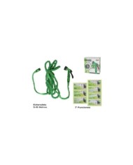 MANGUERA RIEGO EXTENSIBLE 5M-15M C/PISTOLA 7 POS.