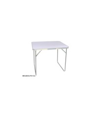 MESA CAMPING BLANCA PLEGABLE BORDE ALU + PATAS ACE