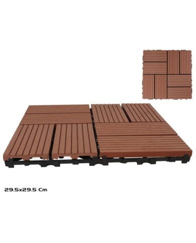 BALDOSA ARTIFICIAL MADERA 59X29X2.2 CM