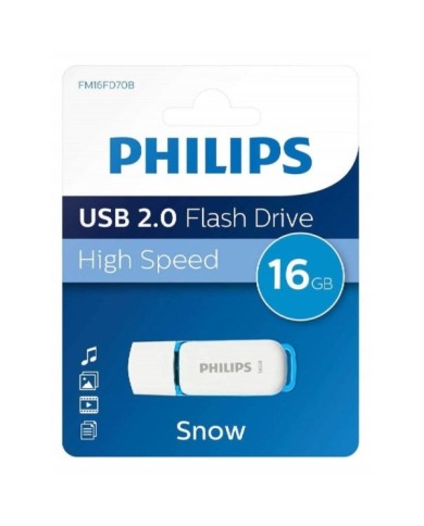 Pendrive philips 16gb snow blue 2.0