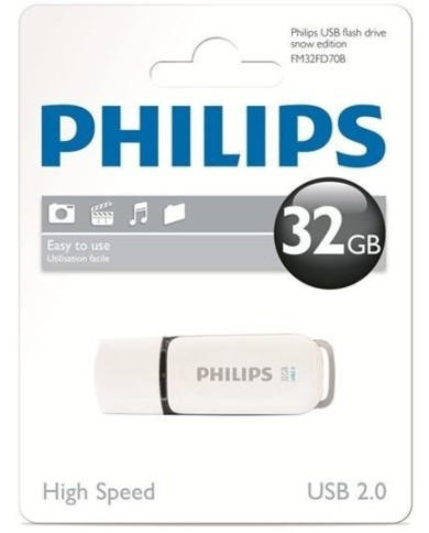 Pendrive philips 32gb snow grey 2.0