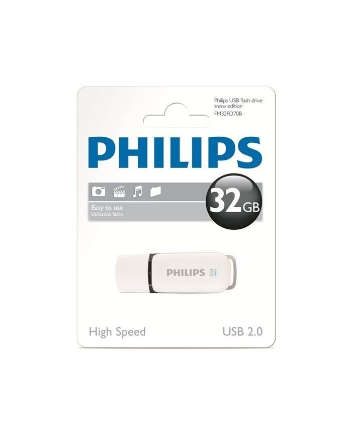 Pendrive philips 32gb snow grey 2.0