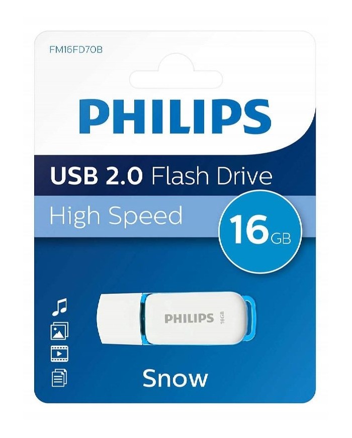 Pendrive philips 16gb snow blue 2.0