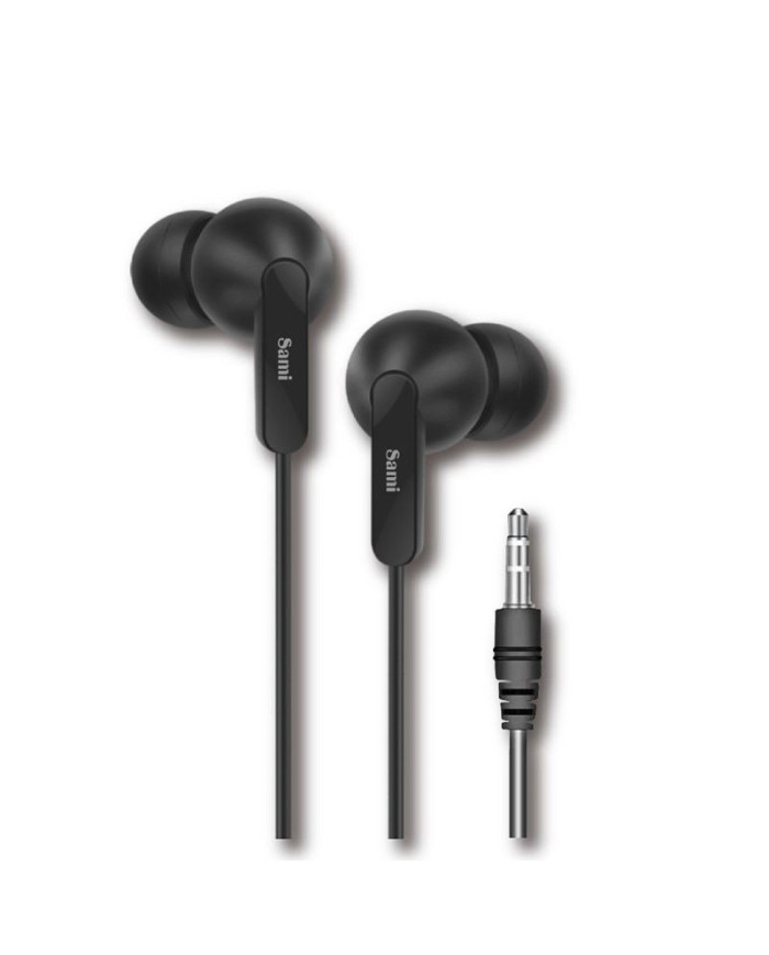 Auricular sami silicona negro ergonómico jack 3.5m